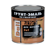 Грунт-эмаль 3в1 красно-коричневый, 0,75л