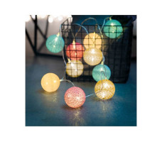 Тайские фонарики Перламутр 3.5 м, 20 LED, прозрачный ПВХ, теплый белый.