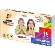 Пластилин "Школа творчества" 15 цветов Пластилин "Школа творчества" 15 цветов
