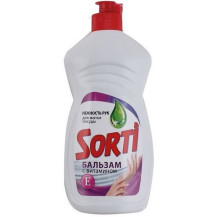 Sorti средство для мытья посуды жидкое Бальзам 450г с витамином Е (1090-3)