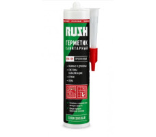 Герметик силиконовый санитарный RUSH прозрачный 0.24л арт.RSK-120
