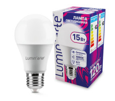 Лампа светодиодная LUMINARTE арт. LSTD-A60-15W4KE27