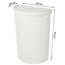 Корзина для белья "ECO Style" 460х265х610 мм (белый)