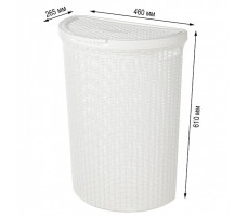 Корзина для белья "ECO Style" 460х265х610 мм (белый)