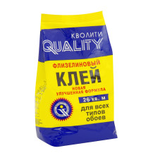 Клей обойный "QUALITY" флизелиновый, (26 кв.м.), 200 г Клей обойный "QUALITY" флизелиновый, (26 кв.м.), 200 г