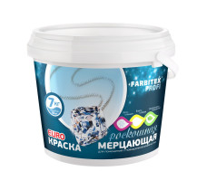 Краска акриловая влагостойкая мерцающая FARBITEX ПРОФИ 3 кг