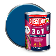Грунт-эмаль по ржавчине Olecolor 5005 синий 0,9л арт.4300008304 Грунт-эмаль по ржавчине Olecolor 5005 синий 0,9л арт.4300008304