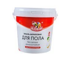 Эмаль акриловая для пола OLECOLOR серый туман 1кг
