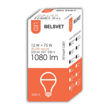 Лампа светодиодная BELSVET LED-M A60 12 W 3000 K E27 (Груша) Лампа светодиодная BELSVET LED-M A60 12 W 3000 K E27 (Груша)