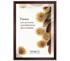 Рамка дер. со стеклом бордовая 21х30 арт. д14кло/1454