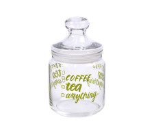 Банка для сыпучих продуктов стекло Coffee Tea 0.75л арт. P-209231