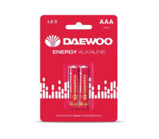 Батарейка AAA LR03 1,5V alkaline BL-2шт DAEWOO ENERGY