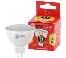 Лампа ECO LED MR16-11W-827-GU5.3  ЭРА (диод, софит, 11Вт, тепл., GU5.3)