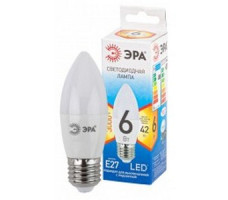 Лампа светодиодная стандарт LED B35-7W-827-E27 ЭРА QX диод. свеча, 6Вт, тепл., E27