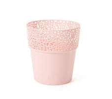Кашпо пласт. Rosa розовое 11.5см арт. LA655-67