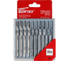 Набор пилок для лобзика универсальный 10 шт. WORTEX (2 шт каждой: T118A, T119BO, T144D, T101B, T127D)