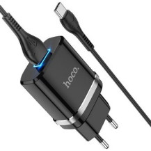 Cетевое зарядное устройство hoco N1 USB черный с кабелем Type-C Cетевое зарядное устройство hoco N1 USB черный с кабелем Type-C