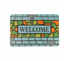 Коврик придверный 38*58 см, "WELCOME", витраж, PERFECTO LINEA