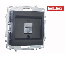 Розетка компьютерная, дымчатый, EL-BI Zena-Vega 609-011100-247