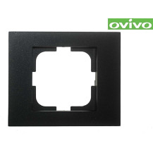 Рамка Ovivo Grano одноместная черная 400-170000-096 Рамка Ovivo Grano одноместная черная 400-170000-096