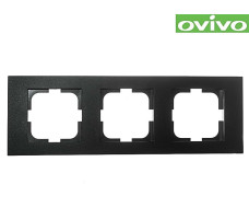 Рамка Ovivo Grano трехместная черная 400-170000-227