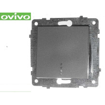 Выключатель Ovivo 1-клавишный с подсветкой серебро 600-000210-201 Выключатель Ovivo 1-клавишный с подсветкой серебро 600-000210-201