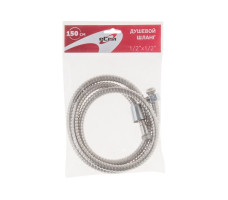 Шланг душевой, SUS/PVC, 1/2" г-г 150 см., хром, eCon