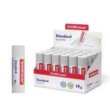 Клей-карандаш ErichKrause® Standard, 19г, по 24 шт Клей-карандаш ErichKrause® Standard, 19г, по 24 шт