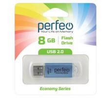 Perfeo USB флэш-диск 8GB E01 Blue economy series/10