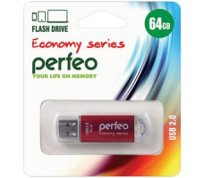 Perfeo USB флэш-диск 64GB E01 Red economy series /10
