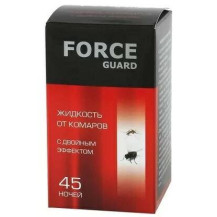 Жидкость от комаров Force guard 45 ночей без запаха красная 0. 039л