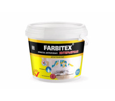 Краска акриловая FARBITEX интерьерная белоснежная 3 кг. арт. 4300014980
