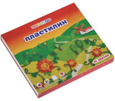 Набор пластилина детского "Цветик", 10 цветов, 200г для лепки, б/европодв.
