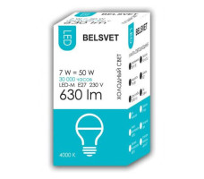 Лампа светодиодная LED-M G45 7W 4000K E27 арт.041679
