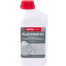 Грунтовка FLAGMAN 01 глубокого проникновения (ВД-АК-01) бесцветная 1 л (1,0 кг)