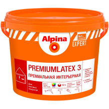 Краска дисперсионная для внутренних работ Alpina EXPERT Premiumlatex 3, 2,5л