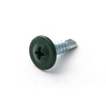 Саморез с п/ш, сверло 4.2х16 RAL6005 Саморез с п/ш, сверло 4.2х16 RAL6005