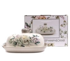 Масленка керам. Душистая роза 17.2х12.4х8.5см арт. HC602-NF211