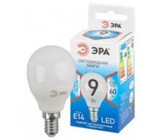 Лампа светодиодная стандарт ECO LED P45-10W-840-E14 ЭРА QX (диод, шар, 9Вт, нейтр, E14) (10/100/3600)