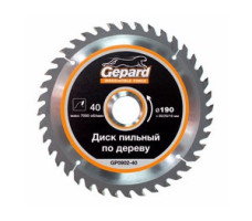 Диск пильный 190х30/20/16 мм 40 зуб. по дереву GEPARD (твердоспл. зуб)