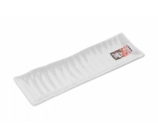 Блюдо керамическое, 23.5х7.5х2.5 см, серия ASIAN, белое, PERFECTO LINEA