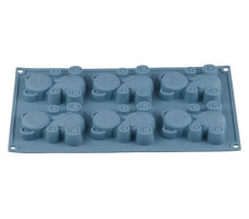 Форма для выпечки, силиконовая, прямоуг. на 6 кексов, 30.5 х 18 х 2 см, BLUESTONE, PERFECTO LINEA