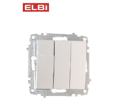 Выключатель 3-кл,белоснежный, EL--Vega 609-015600-254
