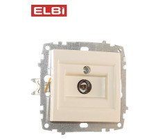 Розетка для ТВ концевая, кремовый EL-BI Zena-Vega 609-010300-246