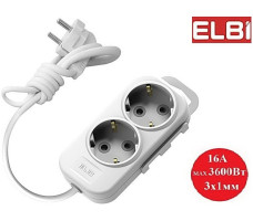 Удлинитель EL-BI Myra 2гн2м c/з 527-010202-211 Белый Турция