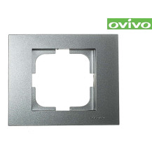 Рамка Ovivo Grano одноместная серебро 400-100000-096 Рамка Ovivo Grano одноместная серебро 400-100000-096