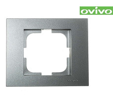 Рамка Ovivo Grano одноместная серебро 400-100000-096