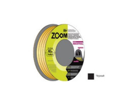 Уплотнитель гаражный "D" 14ммх12мм черный сдвоенный профиль (2х20м) ZOOM INDUSTRIAL