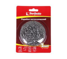 Скребок металлический 1шт, блистер PERFECTO LINEA (Материал: Нержавеющая сталь.)