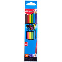 Карандаши"Color Peps", 06 цв, трехгран, заточен, картонн